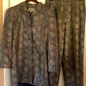 Never before used gator skin pantsuit